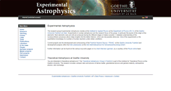 Desktop Screenshot of exp-astro.physik.uni-frankfurt.de