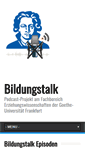 Mobile Screenshot of bildungstalk.uni-frankfurt.de