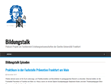 Tablet Screenshot of bildungstalk.uni-frankfurt.de