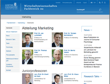 Tablet Screenshot of marketing.uni-frankfurt.de