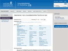 Tablet Screenshot of info.ub.uni-frankfurt.de