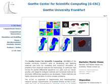 Tablet Screenshot of gcsc.uni-frankfurt.de
