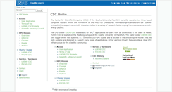 Desktop Screenshot of csc.uni-frankfurt.de