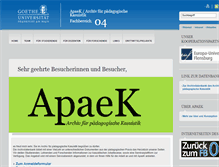 Tablet Screenshot of apaek.uni-frankfurt.de